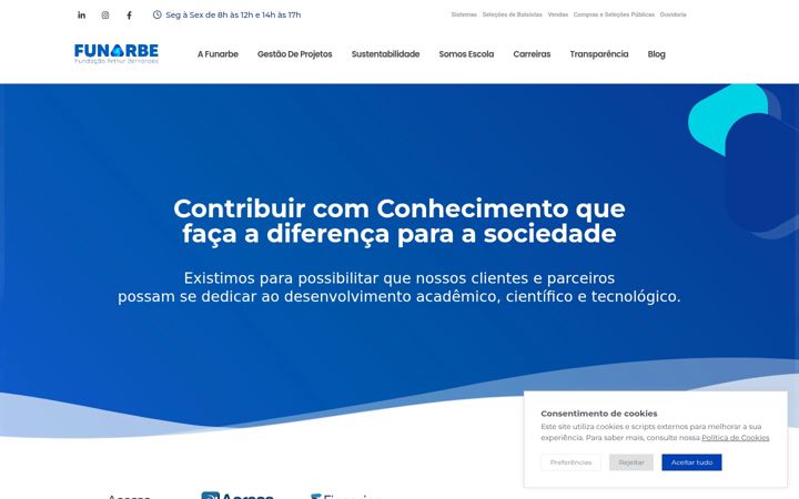 Screenshot of funarbe.org.br