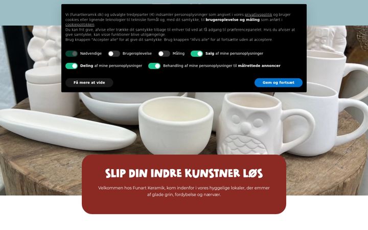 Screenshot of funartkeramik.dk