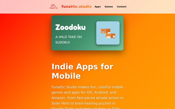 Screenshot of funattic.studio