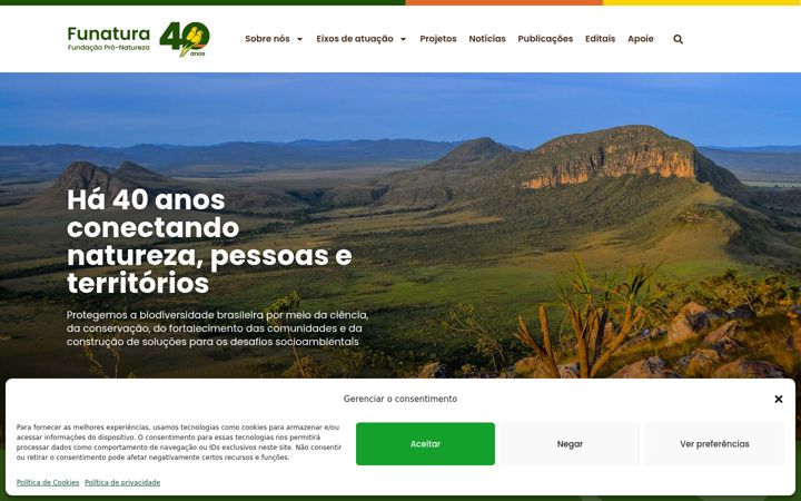 Screenshot of funatura.org.br