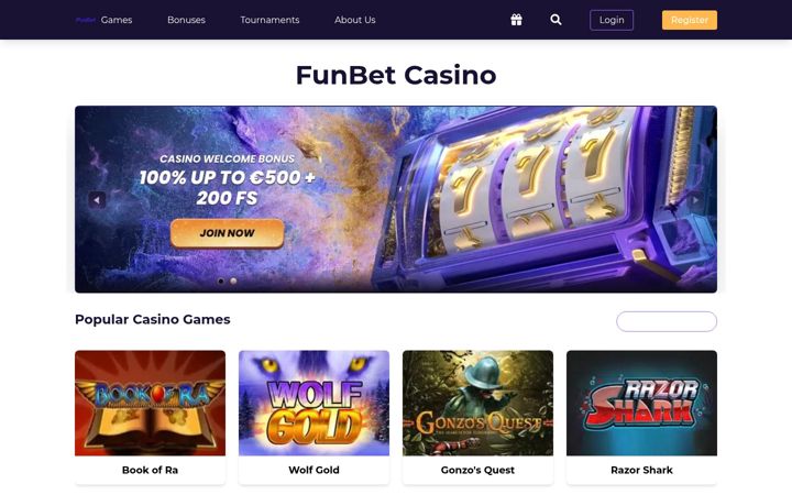 Ekrānuzņēmums no funbet-casino-uk.com