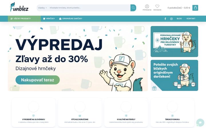 Snímek obrazovky funblez.sk