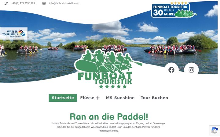 Screenshot of funboat-touristik.com
