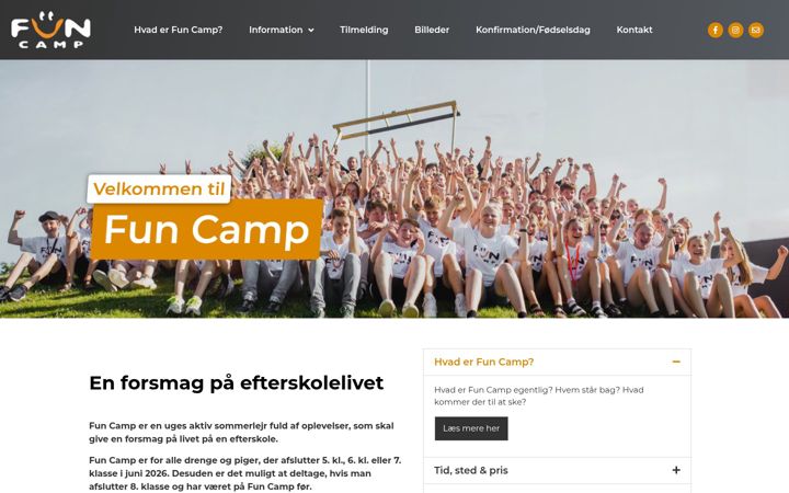 Screenshot of funcamp.dk