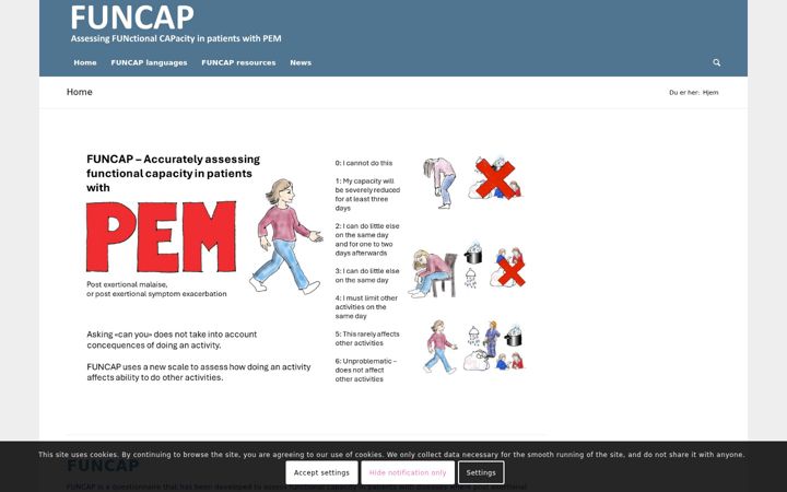 Screenshot of funcap.no