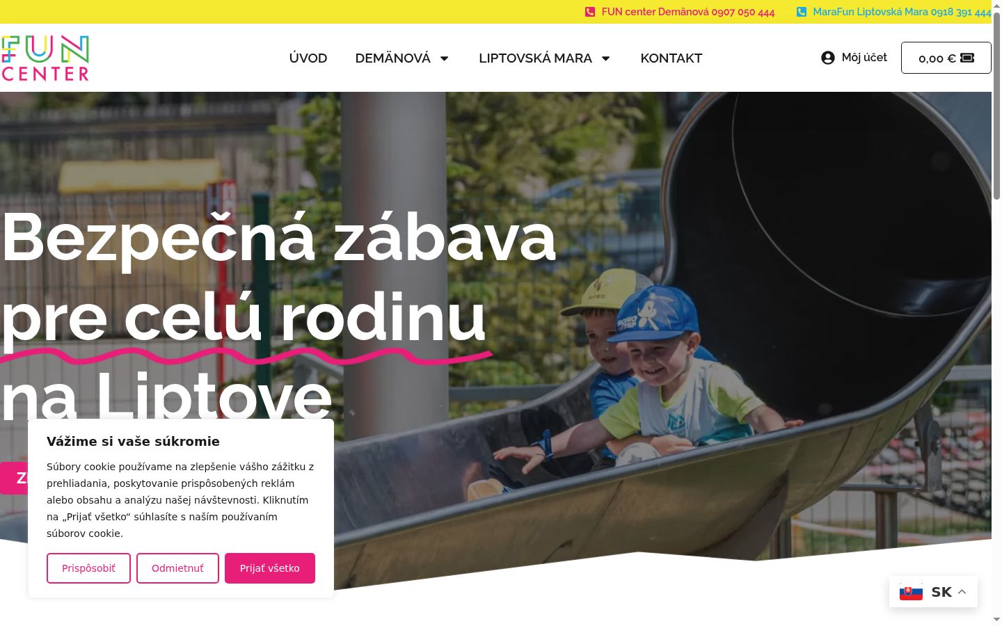 Snímek obrazovky baneru souhlasu zobrazeného před jakoukoli interakcí