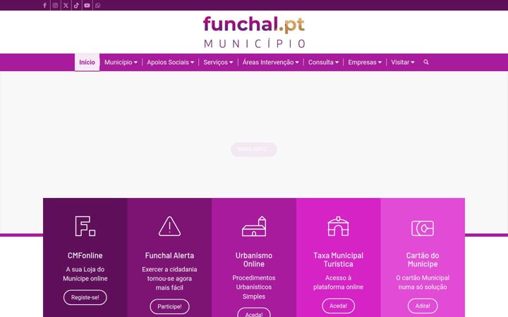 Screenshot van funchal.pt