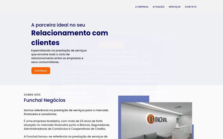 Screenshot of funchalnegocios.com.br
