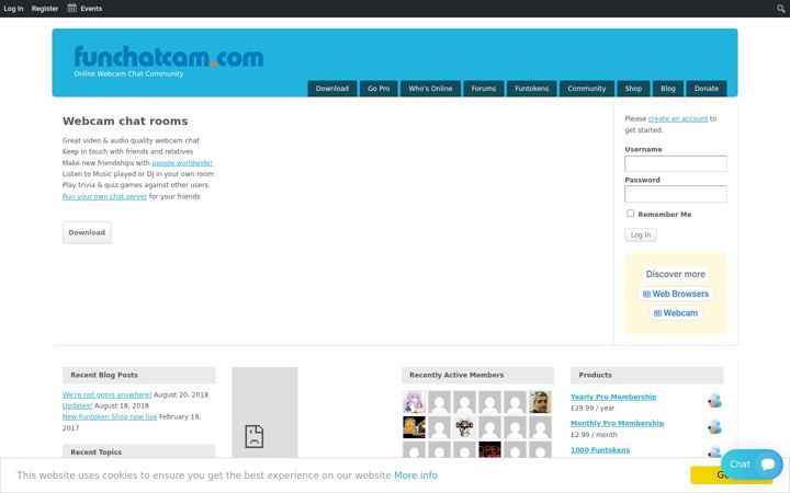 Screenshot of funchatcam.com