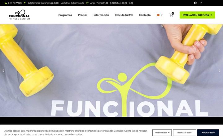 Ekrānuzņēmums no funcional-fit.es