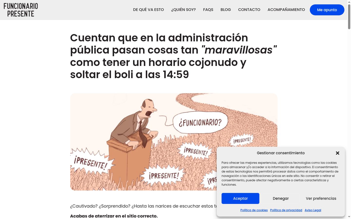 Capture d'écran de la bannière de consentement affichée avant toute interaction