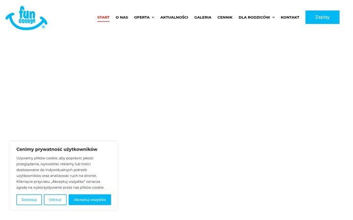 Screenshot of funcollege.pl