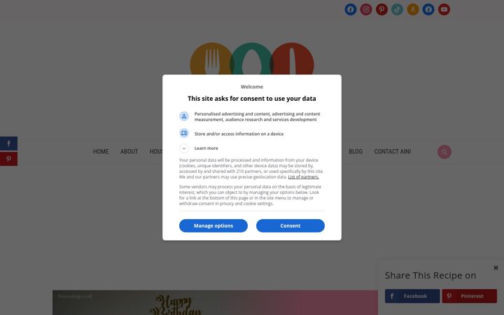 Screenshot of funcooking.co.uk
