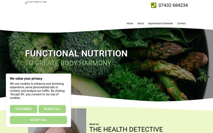 Snimka zaslona za functional-nutrition.uk
