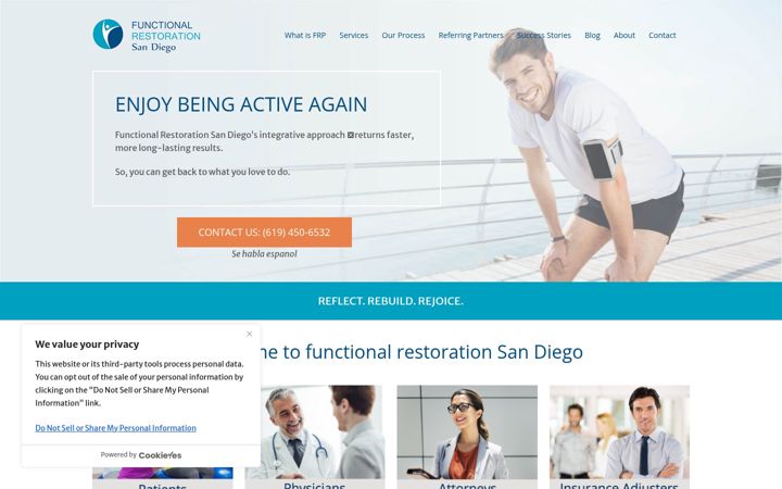 Screenshot of functionalrestorationsandiego.com