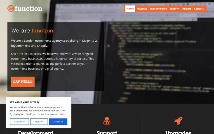 Ekraanipilt saidist functiondigital.io
