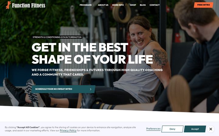 Screenshot of functionfitness.co.uk