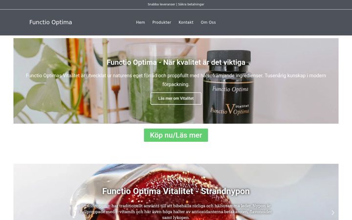 Screenshot of functiooptima.se