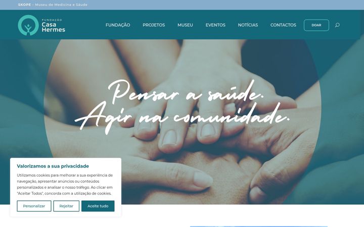Screenshot of fundacaocasahermes.pt