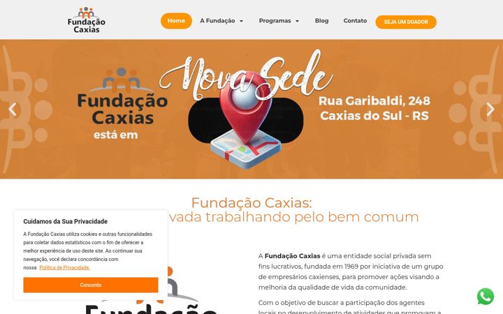Snimka zaslona za fundacaocaxias.org.br
