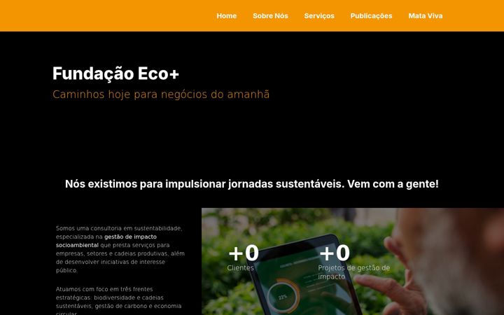 Snimka zaslona za fundacaoecomais.org.br