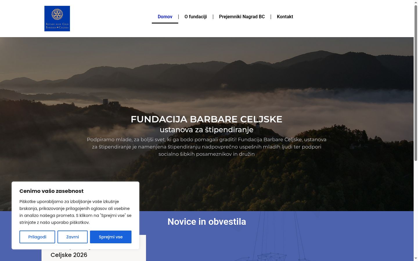 Snímka obrazovky banera súhlasu zobrazeného pred akoukoľvek interakciou