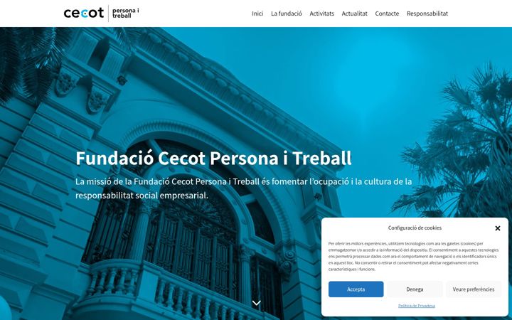 Screenshot of fundaciocecotpersonaitreball.org
