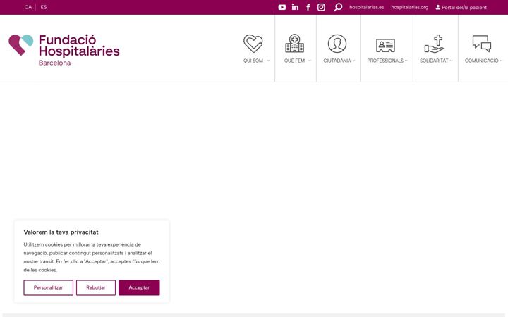 Screenshot of fundaciohospitalariesbarcelona.org