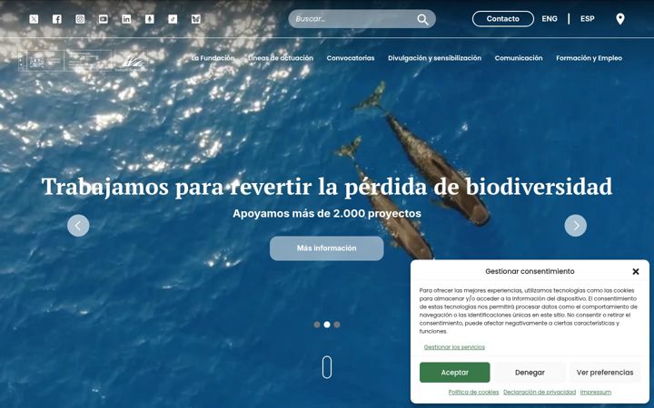 Screenshot ta' fundacion-biodiversidad.es