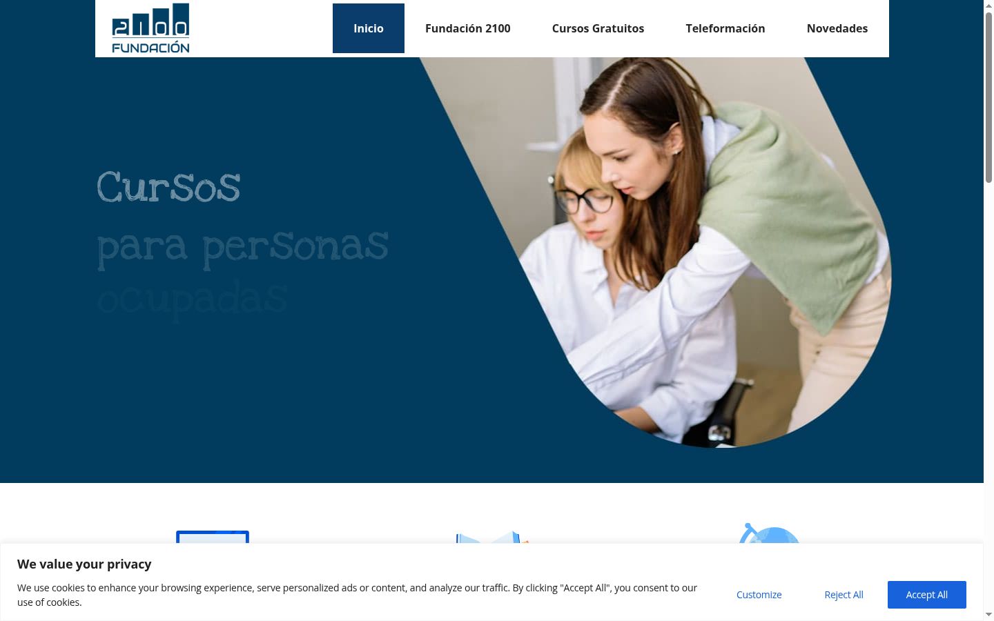 Sutikimo reklamjuostės, rodytos prieš bet kokią sąveiką, ekrano kopija