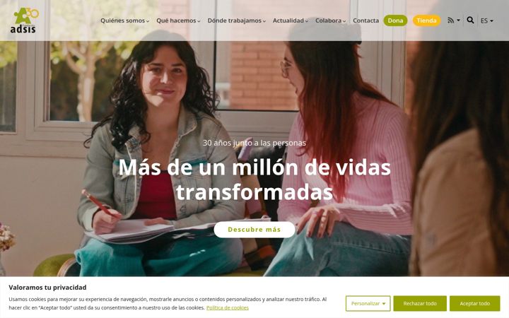 Screenshot of fundacionadsis.org