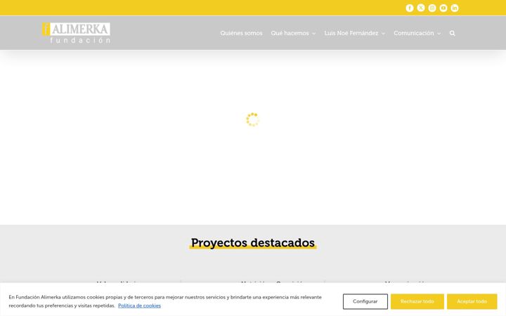 Ekrano kopija fundacionalimerka.es