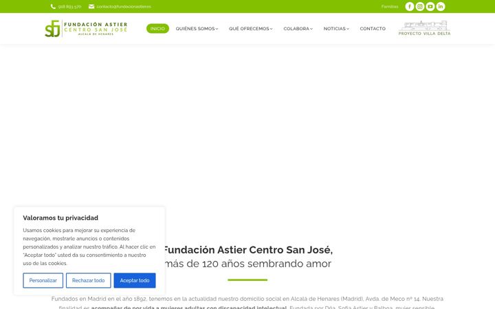 Ekrano kopija fundacionastier.es