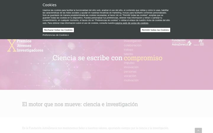Screenshot of fundacionastrazeneca.es
