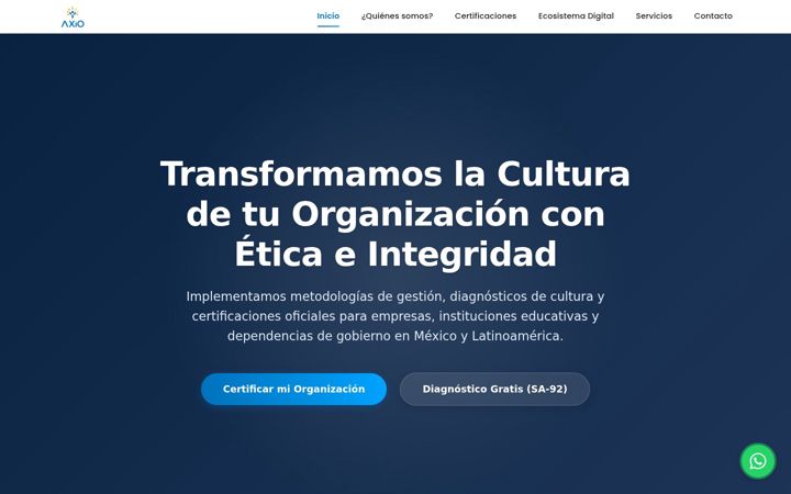 Screenshot of fundacionaxio.org