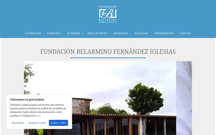 Screenshot of fundacionbelarminofernandez.com