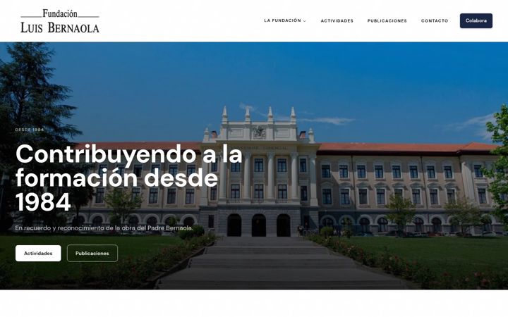 Screenshot of fundacionbernaola.org