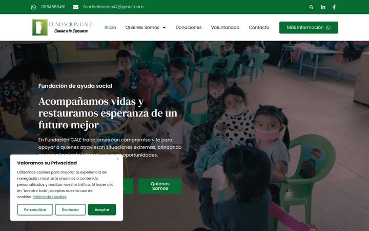 Screenshot of fundacioncale.org