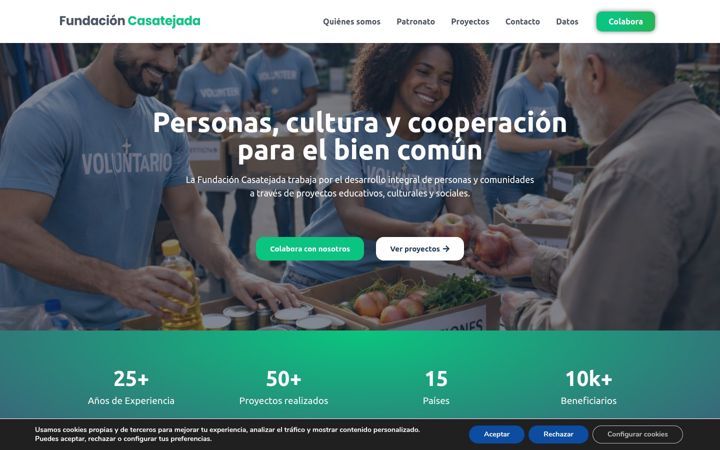 Screenshot of fundacioncasatejada.com