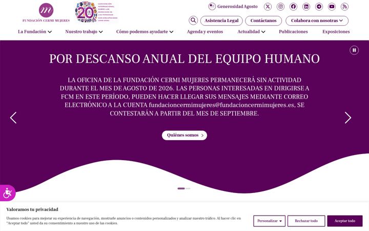Screenshot of fundacioncermimujeres.es