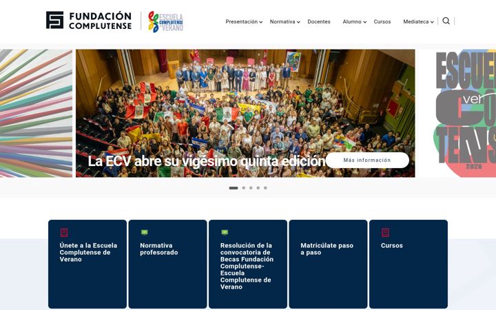 Screenshot of fundacioncomplutense.es