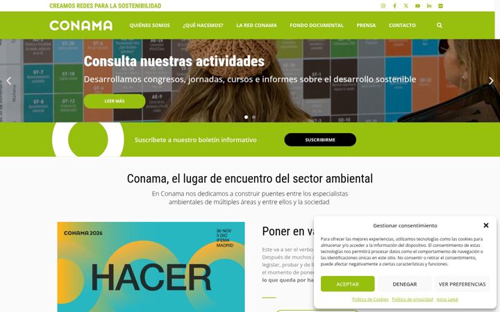 Screenshot of fundacionconama.org