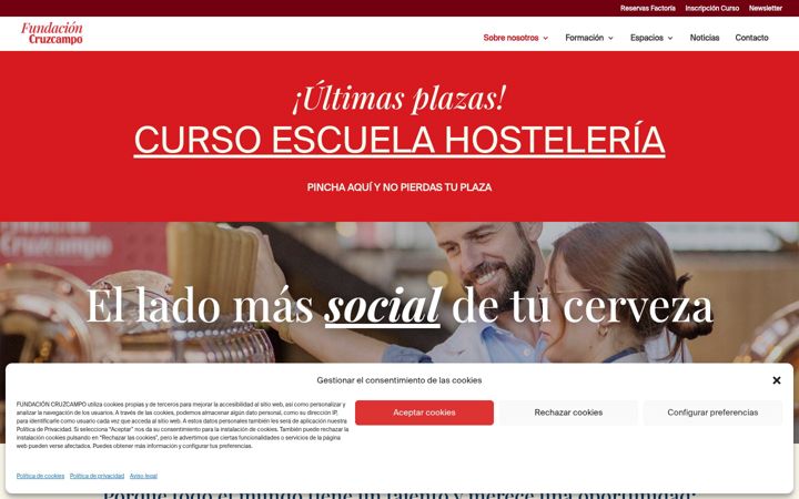 Ekrano kopija fundacioncruzcampo.es