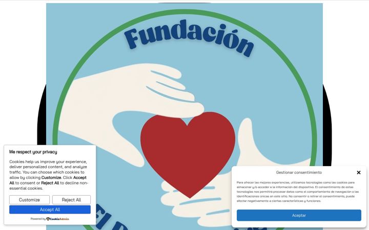 Screenshot of fundacioneldadoralegre.com