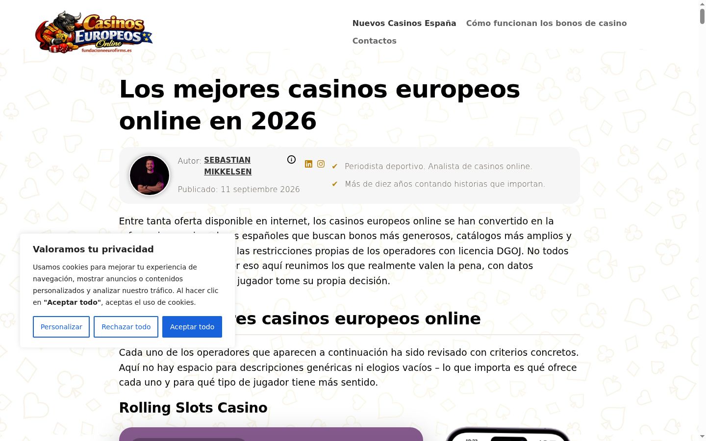 Captură de ecran a bannerului de consimțământ afișat înainte de orice interacțiune