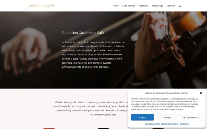 Screenshot of fundaciongasparodasalo.com