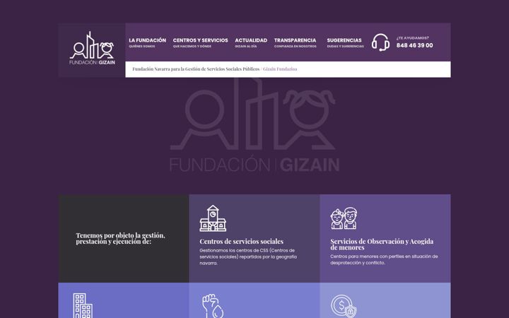 Captură de ecran a fundaciongizain.es