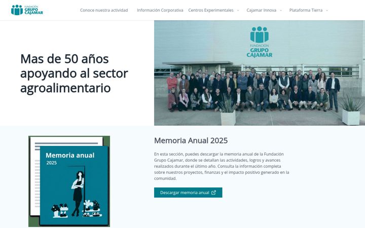 Screenshot of fundaciongrupocajamar.es