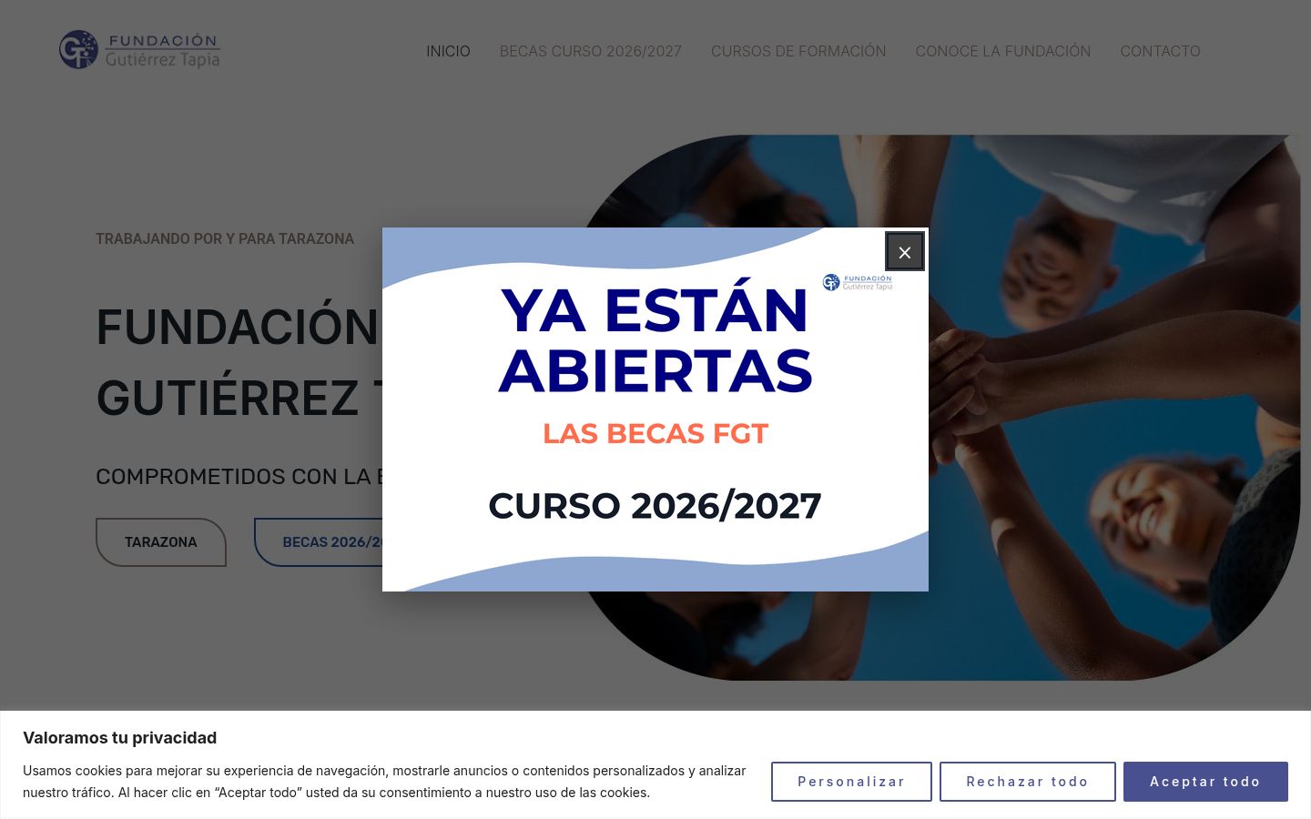Screenshot tal-banner tal-kunsens muri qabel kwalunkwe interazzjoni