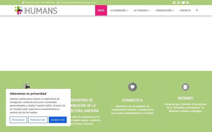 Screenshot of fundacionhumans.com